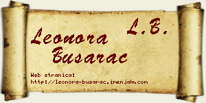 Leonora Busarac vizit kartica
